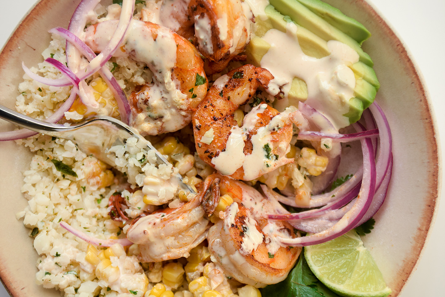 Shrimp and Corn Burrito Bowl - Bravabod